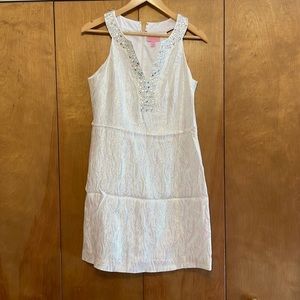 Lilly Pulitzer Resort White Iridescent dress Size 6